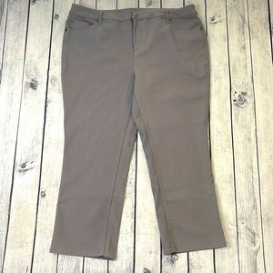 Liz Claiborne Jackie Jeans Women’s Size 20W Stretch Straight Gray Pants New